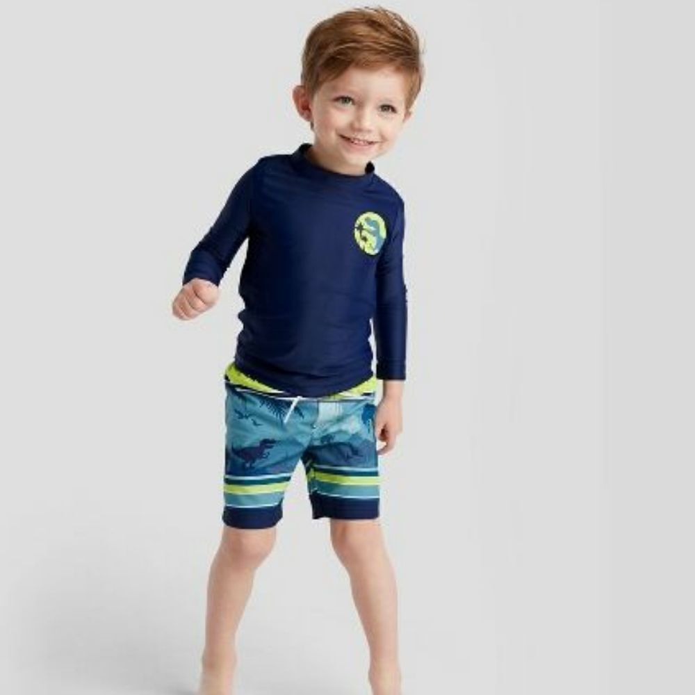 NWT 2pc Carter's Rash Guard Swim Set Sz3m